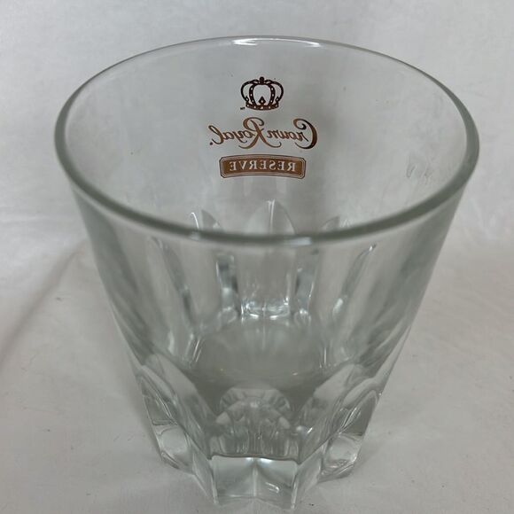 Crown Royal Reserve 10 Oz Rocks Glass 3 1/4 Round 4 In Tall Whiskey Bar Cocktail - Picture 2 of 6